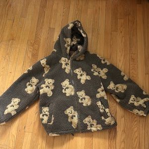 Aelfric Eden fuzzy teddy bear coat